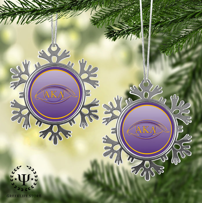 Alpha Kappa Lambda Christmas Ornament - Snowflake Metal