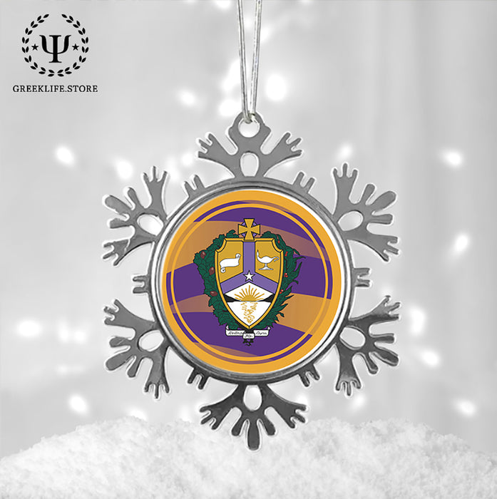 Alpha Kappa Lambda Christmas Ornament - Snowflake Metal