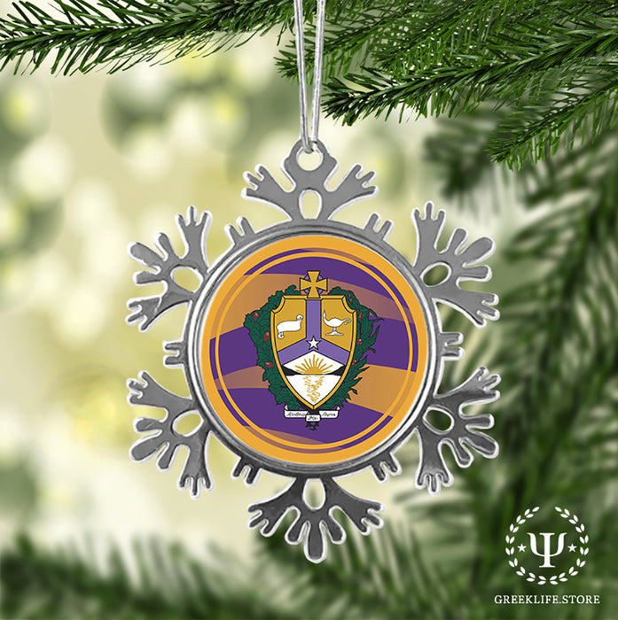 Alpha Kappa Lambda Christmas Ornament - Snowflake Metal