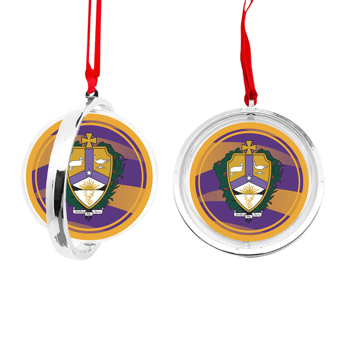 Alpha Kappa Lambda Christmas Reversible Flat Round Ornament