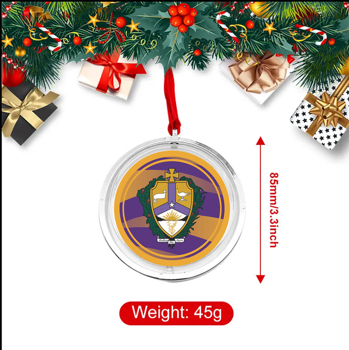 Alpha Kappa Lambda Christmas Reversible Flat Round Ornament