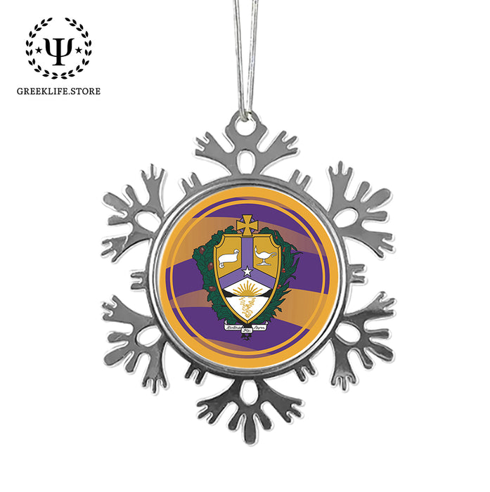 Alpha Kappa Lambda Christmas Ornament - Snowflake Metal