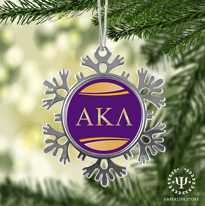 Alpha Kappa Lambda Christmas Ornament - Snowflake Metal