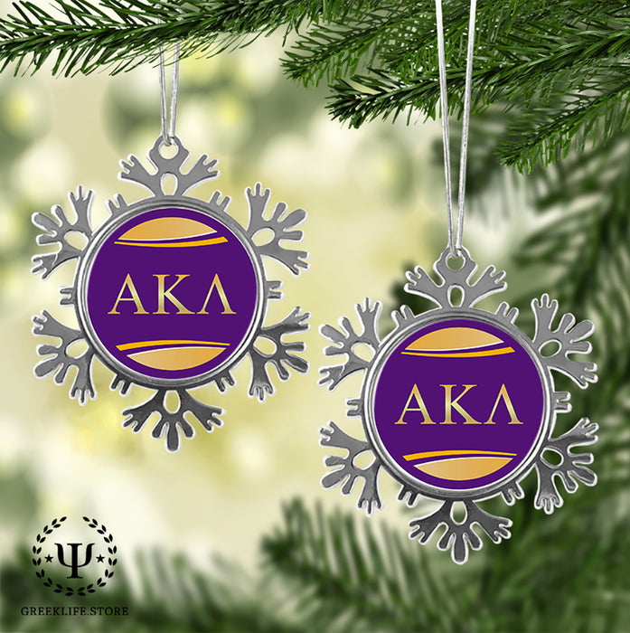 Alpha Kappa Lambda Christmas Ornament - Snowflake Metal
