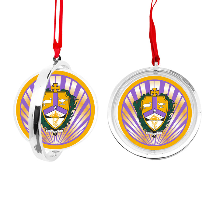 Alpha Kappa Lambda Christmas Reversible Flat Round Ornament