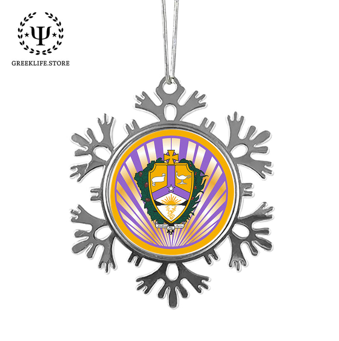 Alpha Kappa Lambda Christmas Ornament - Snowflake Metal