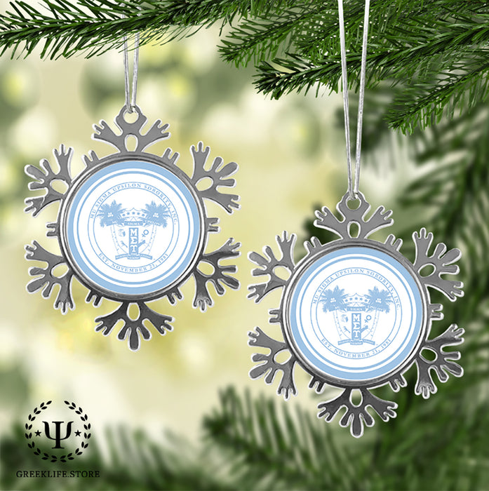 Mu Sigma Upsilon Christmas Ornament - Snowflake Metal