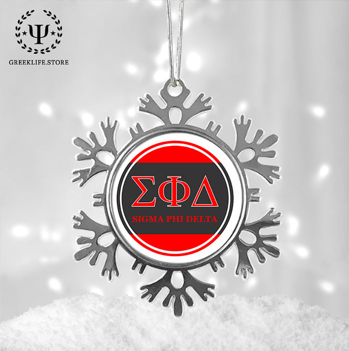 Sigma Phi Delta Christmas Ornament - Snowflake Metal
