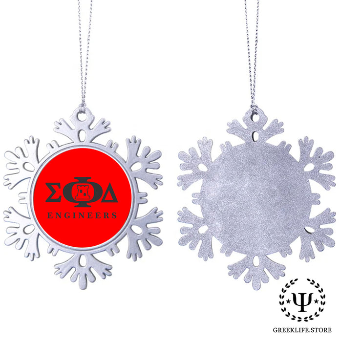 Sigma Phi Delta Christmas Ornament - Snowflake Metal