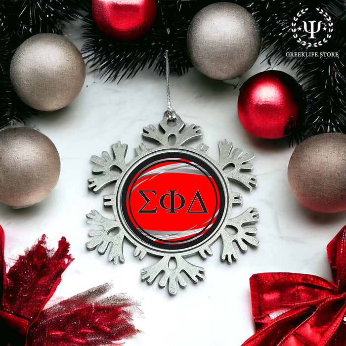 Sigma Phi Delta Christmas Ornament - Snowflake Metal