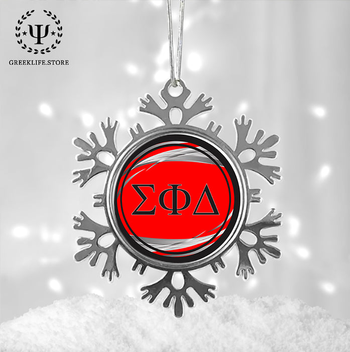 Sigma Phi Delta Christmas Ornament - Snowflake Metal