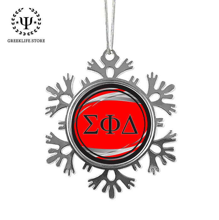 Sigma Phi Delta Christmas Ornament - Snowflake Metal