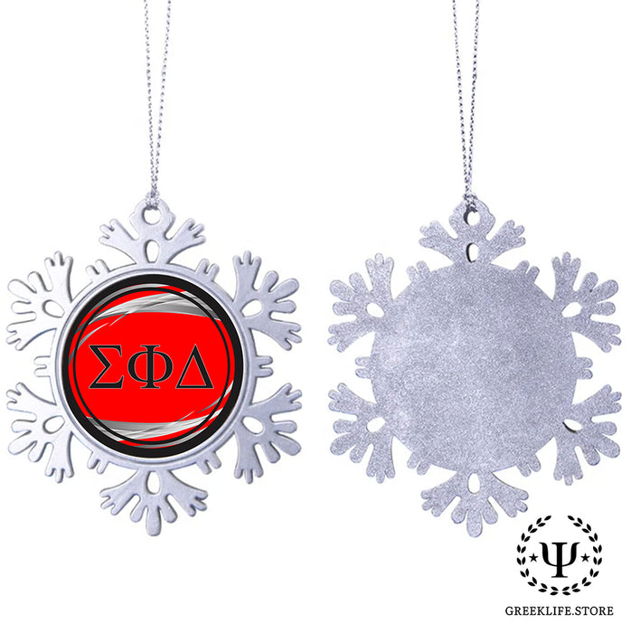 Sigma Phi Delta Christmas Ornament - Snowflake Metal
