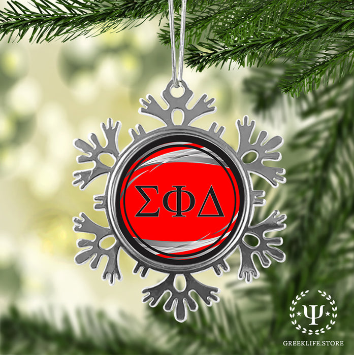 Sigma Phi Delta Christmas Ornament - Snowflake Metal