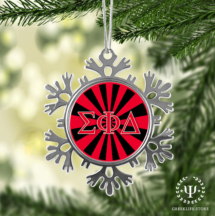 Sigma Phi Delta Christmas Ornament - Snowflake Metal