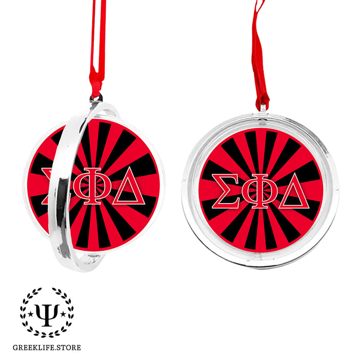 Sigma Phi Delta Christmas Reversible Flat Round Ornament