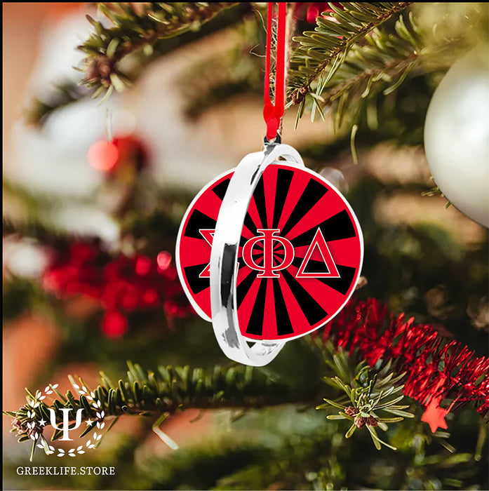Sigma Phi Delta Christmas Reversible Flat Round Ornament