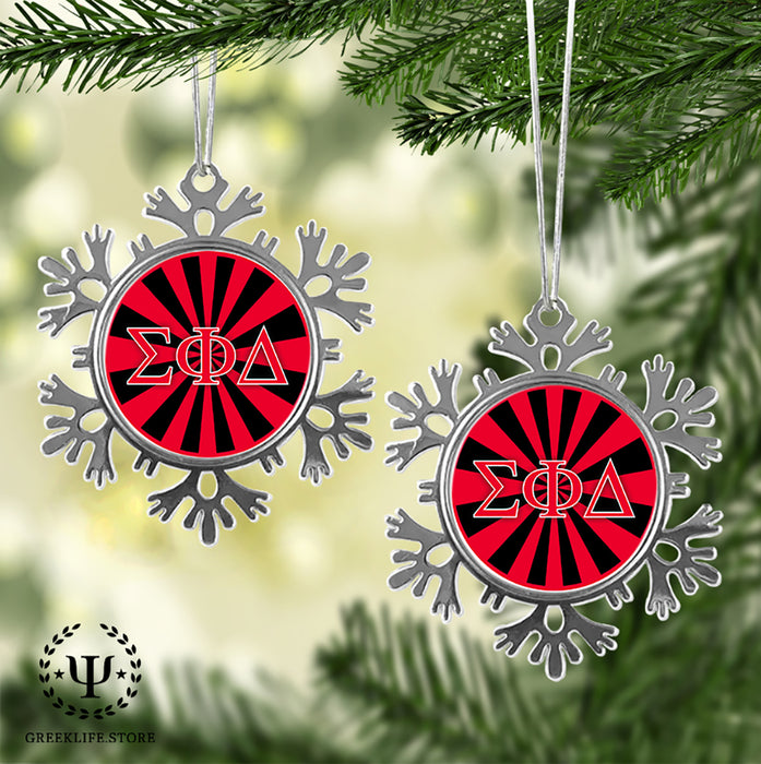 Sigma Phi Delta Christmas Ornament - Snowflake Metal