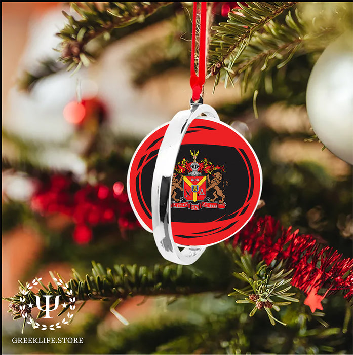 Sigma Phi Delta Christmas Reversible Flat Round Ornament