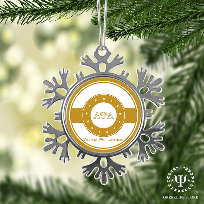 Alpha Psi Lambda Christmas Ornament - Snowflake Metal