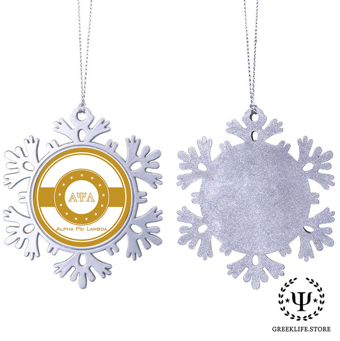 Alpha Psi Lambda Christmas Ornament - Snowflake Metal