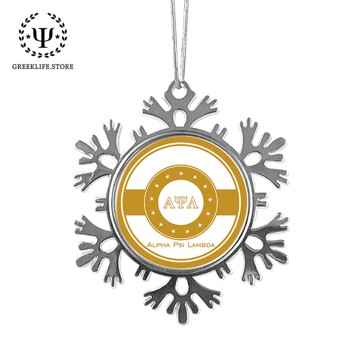 Alpha Psi Lambda Christmas Ornament - Snowflake Metal
