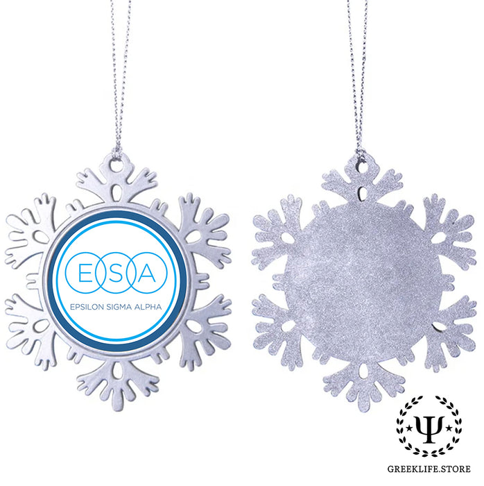 Epsilon Sigma Alpha Christmas Ornament - Snowflake Metal