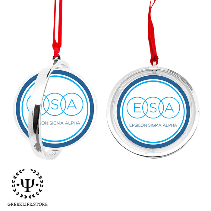 Epsilon Sigma Alpha Christmas Ornament Reversible Flat Round Ornament