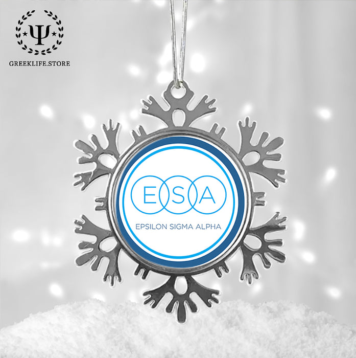 Epsilon Sigma Alpha Christmas Ornament - Snowflake Metal