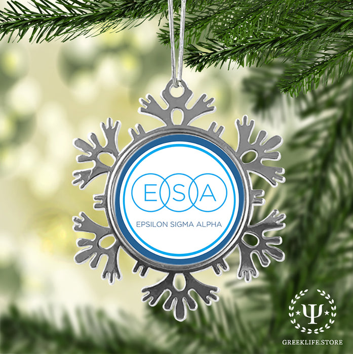 Epsilon Sigma Alpha Christmas Ornament - Snowflake Metal