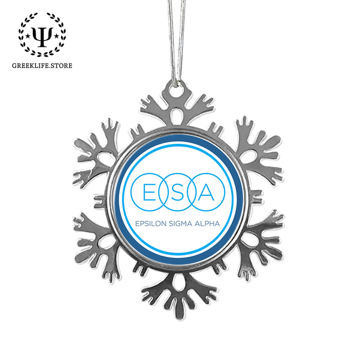 Epsilon Sigma Alpha Christmas Ornament - Snowflake Metal