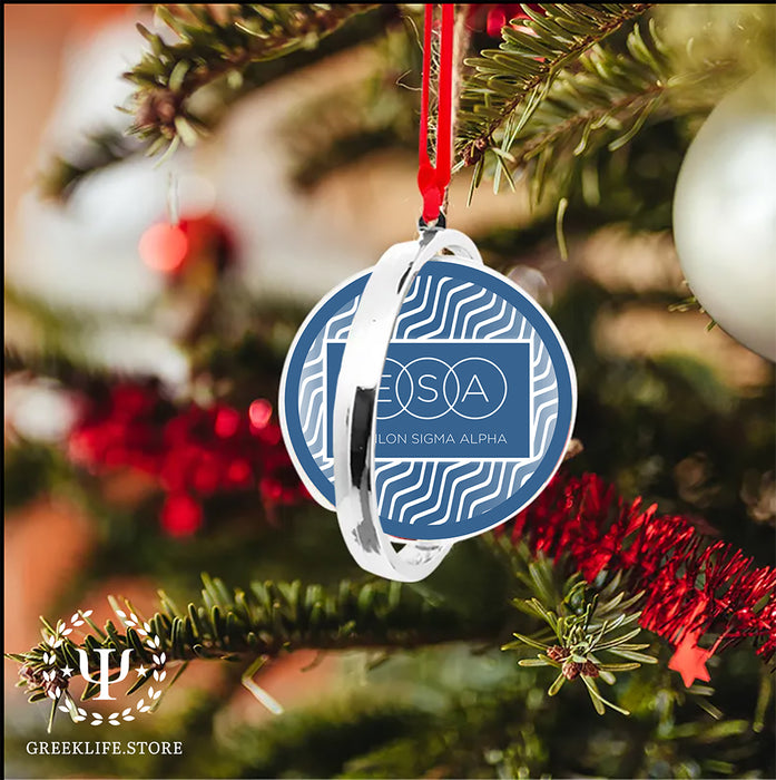 Epsilon Sigma Alpha Christmas Ornament Reversible Flat Round Ornament