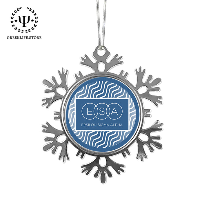 Epsilon Sigma Alpha Christmas Ornament - Snowflake Metal