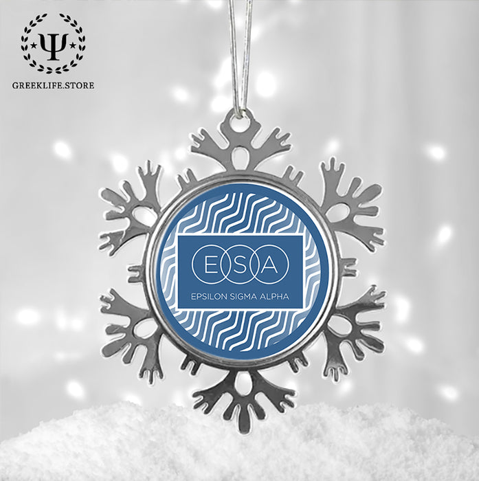 Epsilon Sigma Alpha Christmas Ornament - Snowflake Metal
