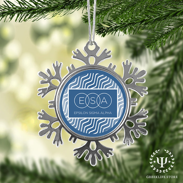 Epsilon Sigma Alpha Christmas Ornament - Snowflake Metal