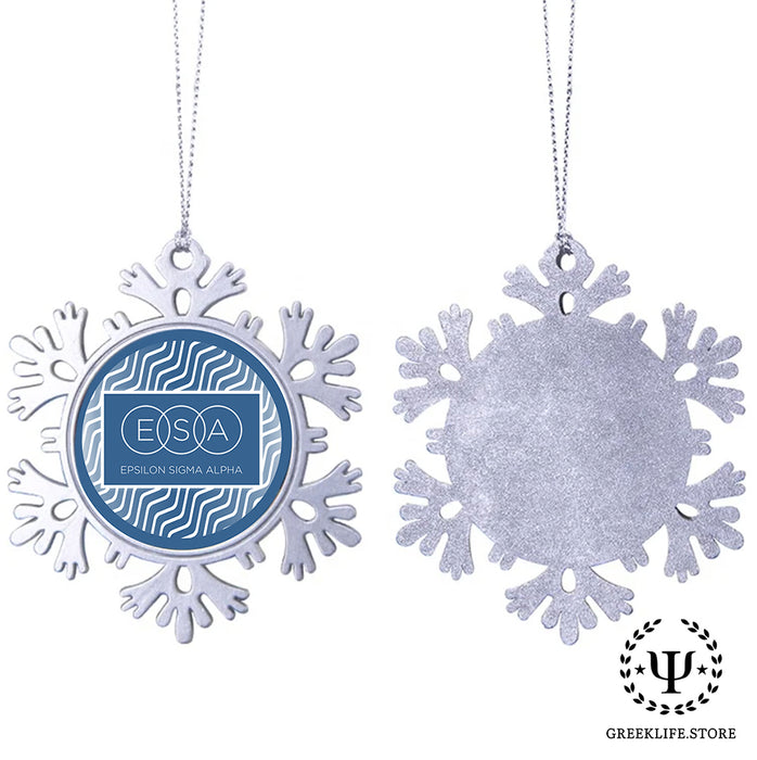 Epsilon Sigma Alpha Christmas Ornament - Snowflake Metal