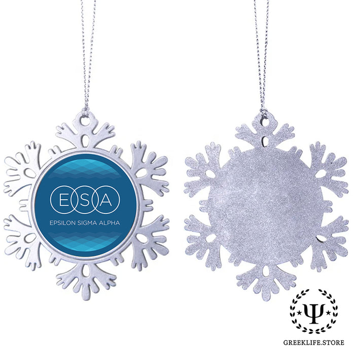 Epsilon Sigma Alpha Christmas Ornament - Snowflake Metal