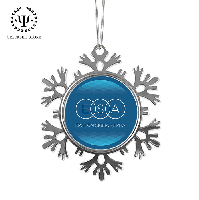 Epsilon Sigma Alpha Christmas Ornament - Snowflake Metal
