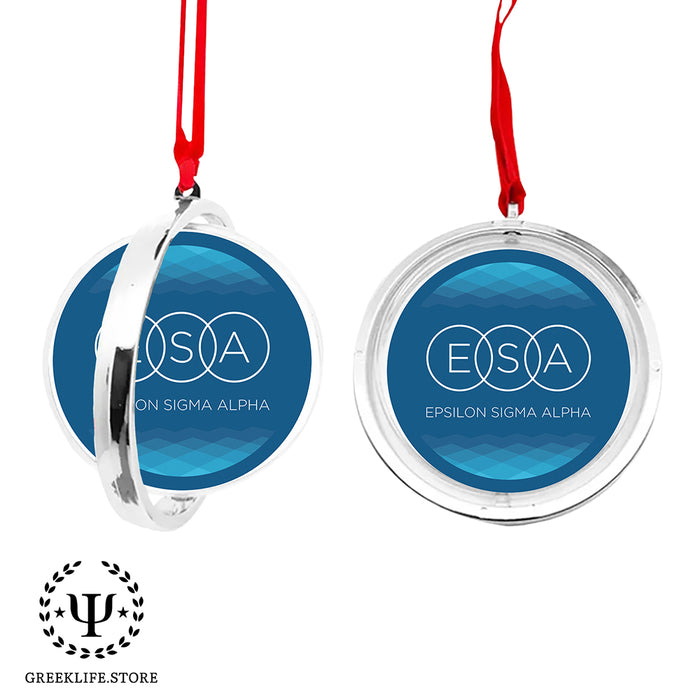 Epsilon Sigma Alpha Christmas Ornament Reversible Flat Round Ornament