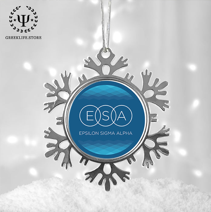 Epsilon Sigma Alpha Christmas Ornament - Snowflake Metal