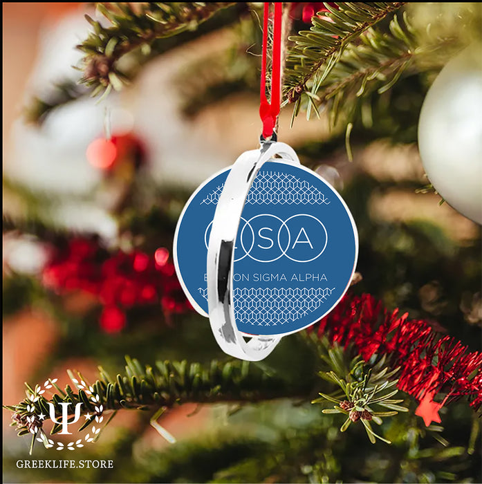 Epsilon Sigma Alpha Christmas Ornament Reversible Flat Round Ornament
