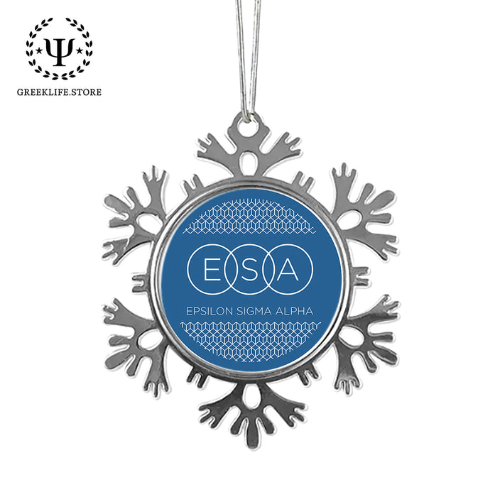 Epsilon Sigma Alpha Christmas Ornament - Snowflake Metal