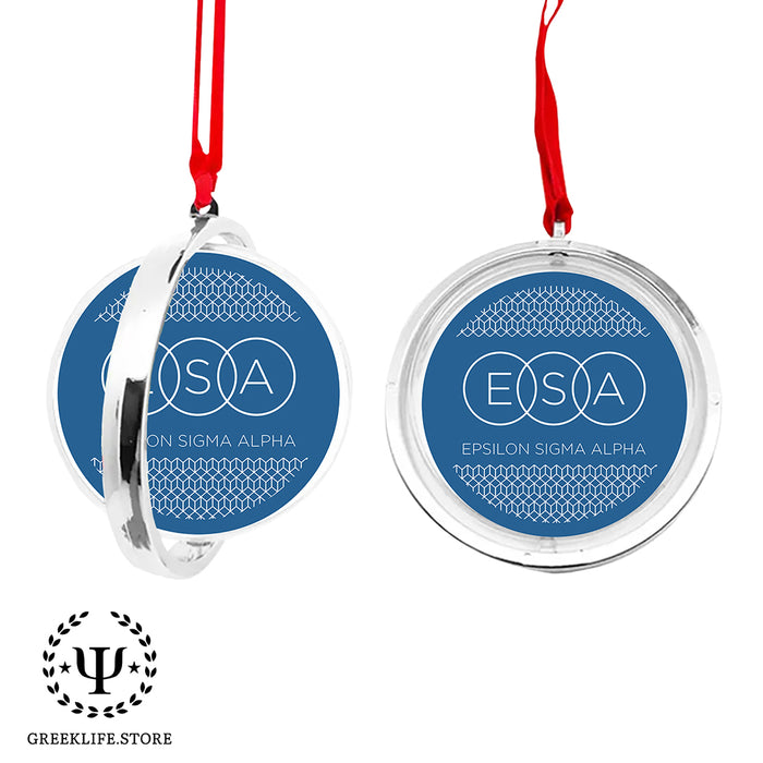 Epsilon Sigma Alpha Christmas Ornament Reversible Flat Round Ornament