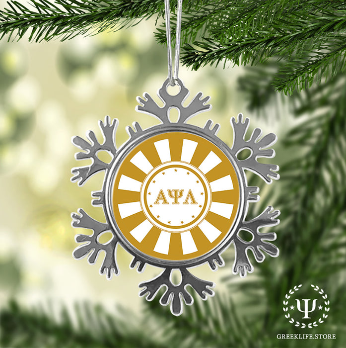 Alpha Psi Lambda Christmas Ornament - Snowflake Metal