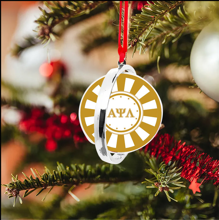Alpha Psi Lambda Christmas Reversible Flat Round Ornament