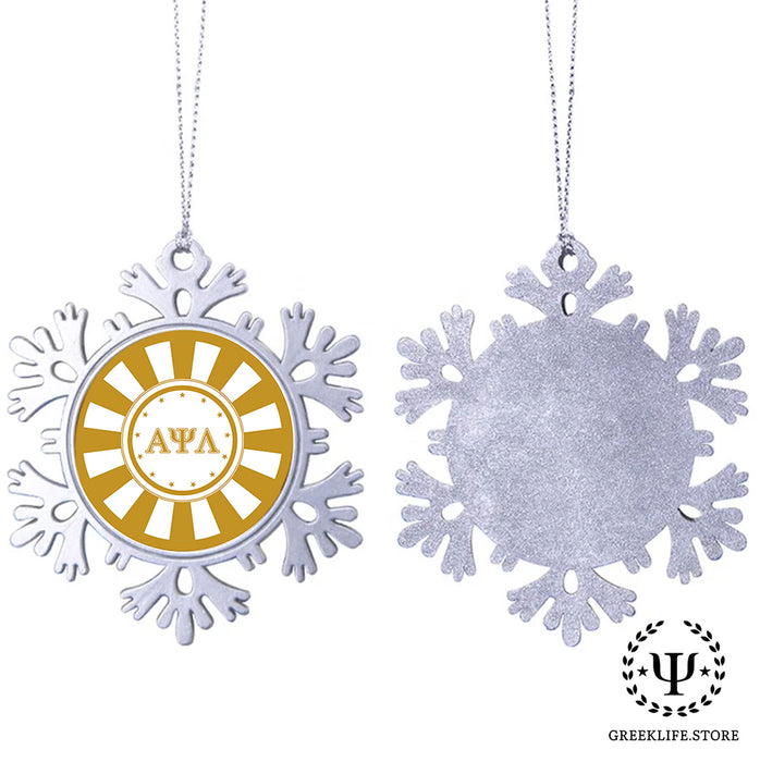 Alpha Psi Lambda Christmas Ornament - Snowflake Metal