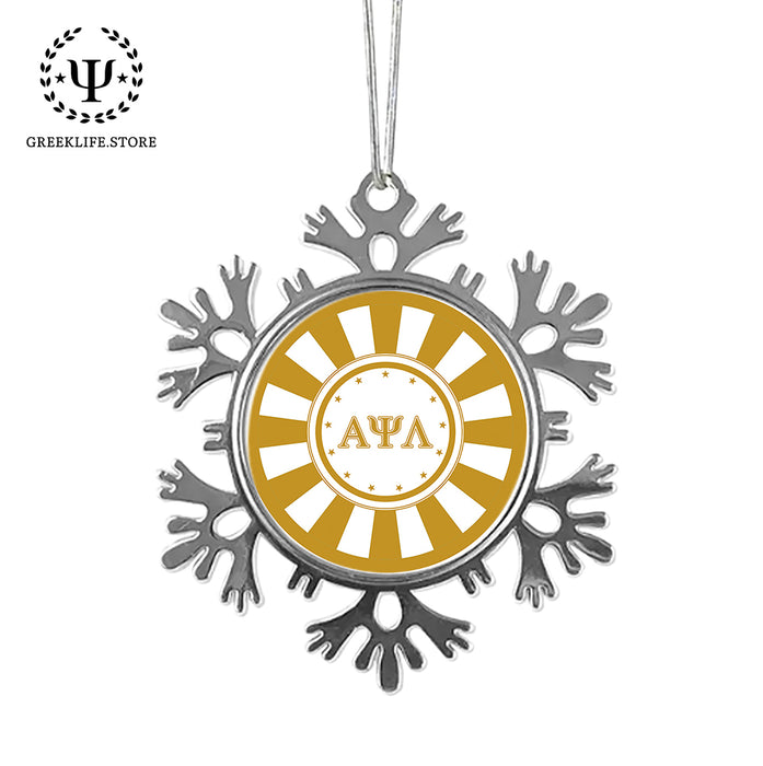 Alpha Psi Lambda Christmas Ornament - Snowflake Metal