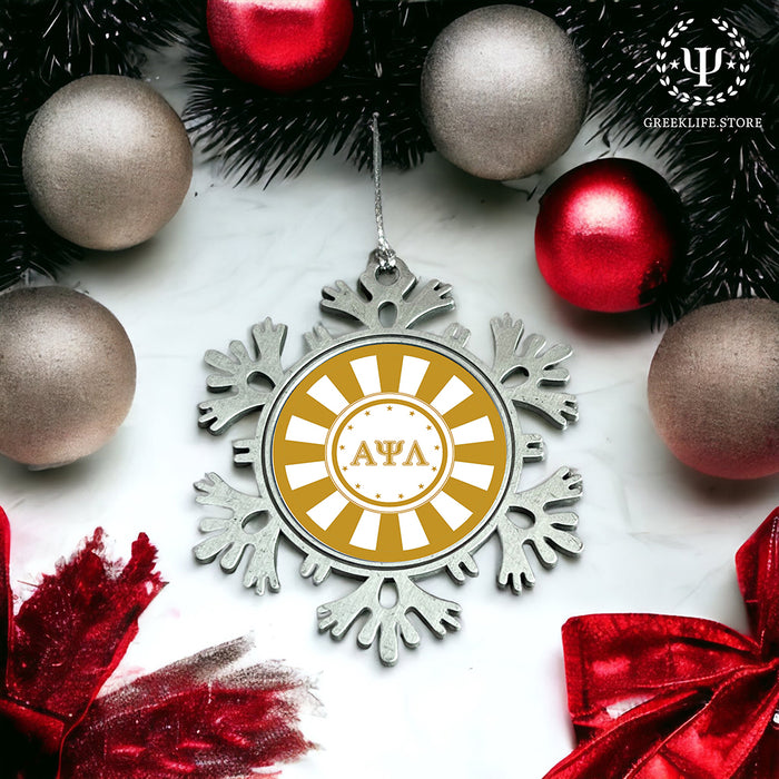 Alpha Psi Lambda Christmas Ornament - Snowflake Metal