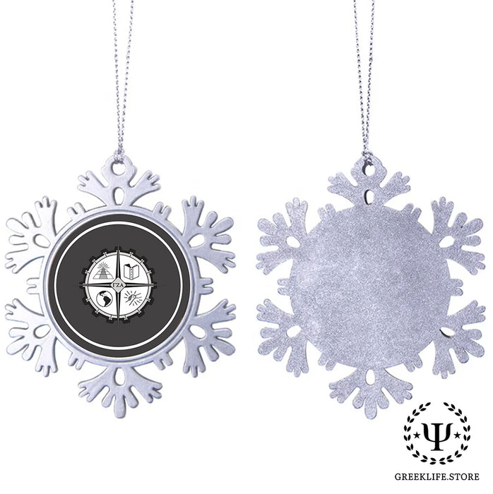 Gamma Zeta Alpha Christmas Ornament - Snowflake Metal