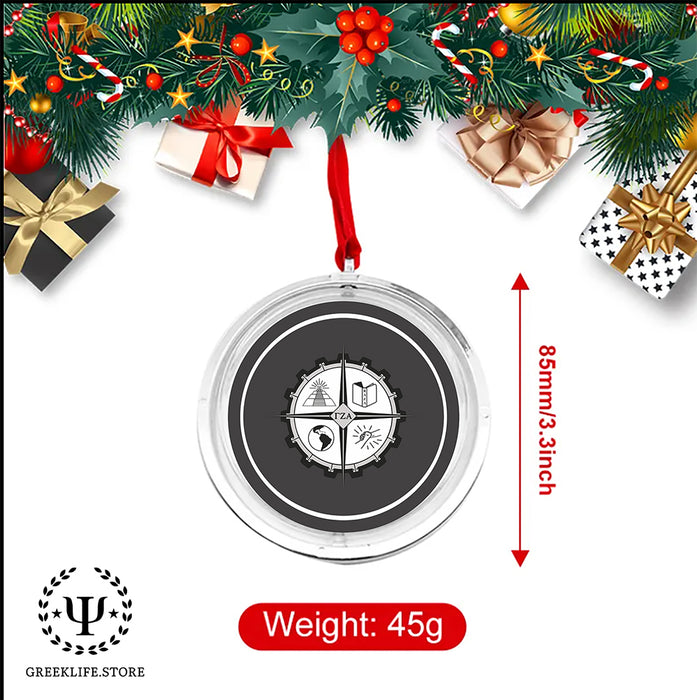 Gamma Zeta Alpha Christmas Reversible Flat Round Ornament